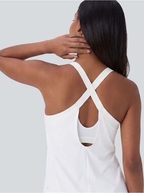HALARA White Cross-Back Tank NWT